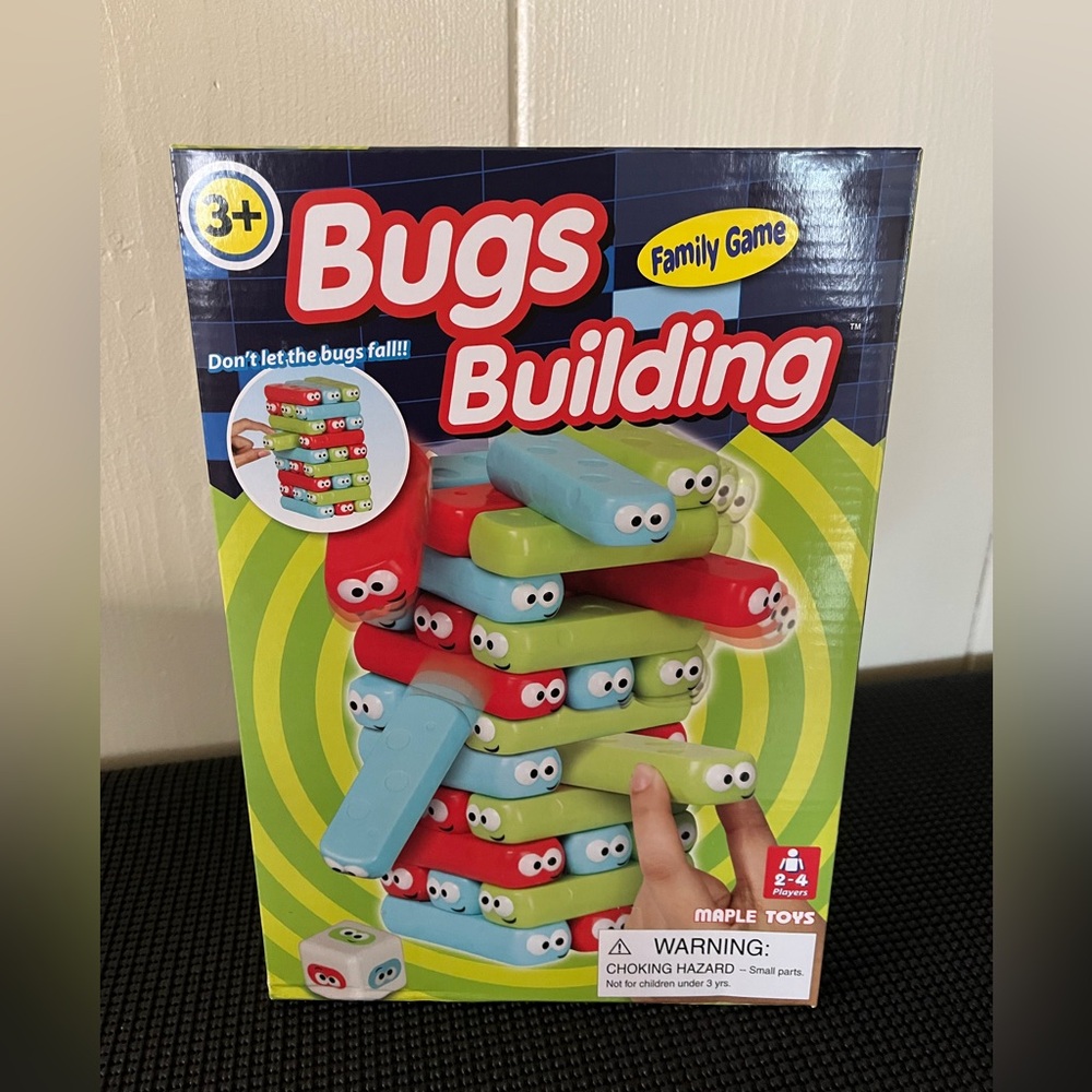 Maple Toys Bugs Stacking Game - Red, Blue, Green